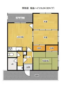 福益ハイツ【106号室】の間取り