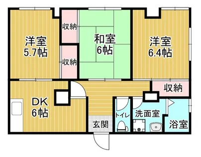 イオメール新田原【303号室】の間取り