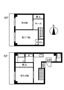 カルナハウス京都西陣【503号室】の間取り