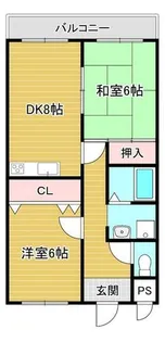 京都府京都市西京区上桂前川町【マンション】の間取り