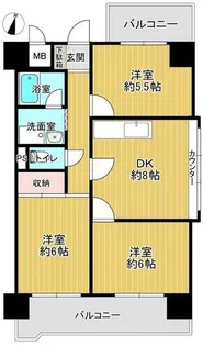 深江67番館【4階】の間取り