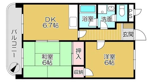 メゾン・DE・OK【1階】の間取り