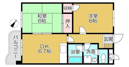 メゾン・DE・OK【2階】の間取り