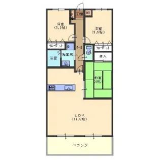 ロック雅【3階】の間取り