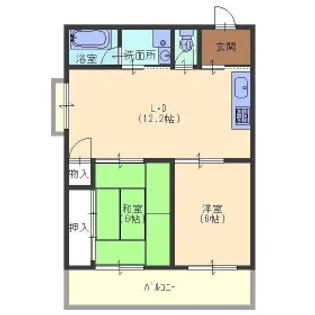 兵庫県姫路市飾磨区都倉3丁目【マンション】の間取り