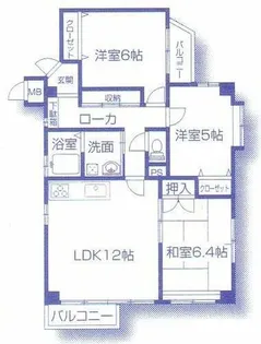恵美酒Gマンション【3階】の間取り