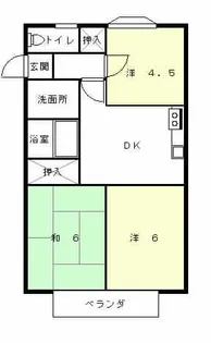 兵庫県姫路市飾磨区今在家5丁目【アパート】の間取り