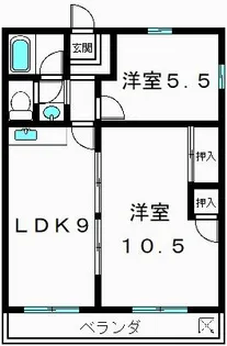 メゾン北山パークサイド【2階】の間取り