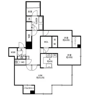 シティタワー西梅田【41階】の間取り