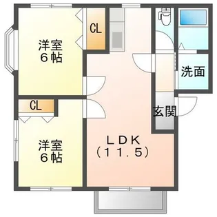 ドミール鳥井B【202号室】の間取り
