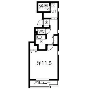 ヒルズ向陽【303号室】の間取り
