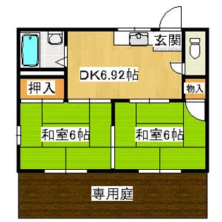 兵庫県宝塚市鹿塩2丁目【アパート】の間取り