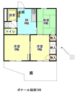 ボナール福塚【1階】の間取り