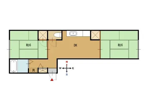 京都府舞鶴市字行永【アパート】の間取り