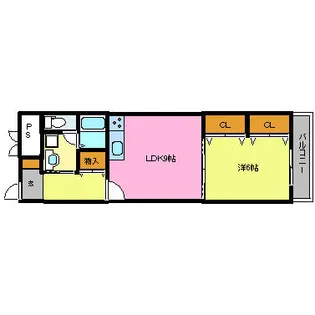 上野マンション【3-B号室】の間取り