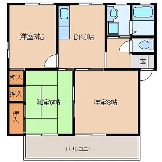 サンシャイン柳川【201号室】の間取り