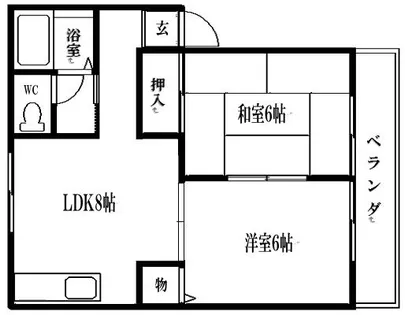 大阪府八尾市八尾木北6丁目【アパート】の間取り
