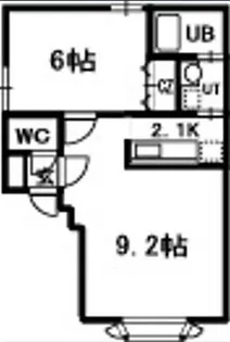 モデュロールN483-Ⅲ【201号室】の間取り
