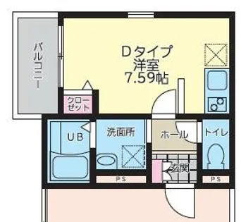 サンセリテ南巽【2階】の間取り