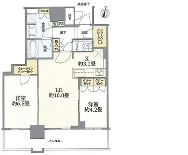 ブランズタワー梅田North【9階】の間取り