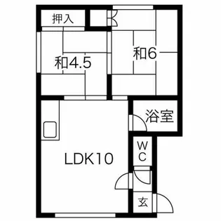 コーポいわお【206号室】の間取り