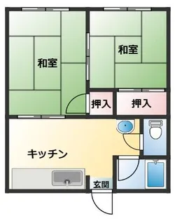 武庫ハイマE棟【203号室】の間取り