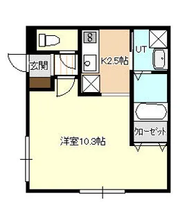 カーサ清田【102号室】の間取り