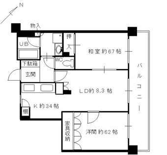 アルファステイツ須磨さくら通り【2階】の間取り