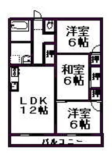 ライブタウン津福A【201号室】の間取り