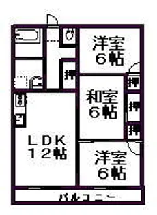 ライブタウン津福A【201号室】の間取り