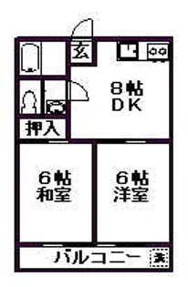 津福サンハイツ【203号室】の間取り