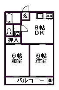 津福サンハイツ【203号室】の間取り