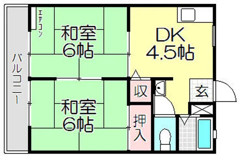 いづみニューハイツB【102号室】の間取り