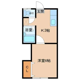 ヴィラスカイハイ【B202号室】の間取り