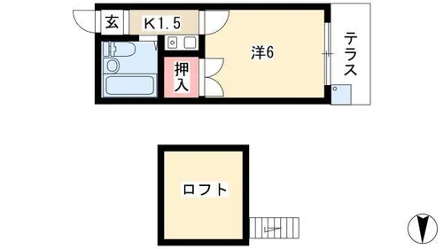愛知県名古屋市中川区十番町1丁目【アパート】の間取り