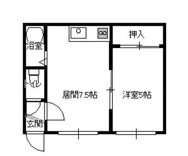 ロピア島松Ⅱ【L号室】の間取り