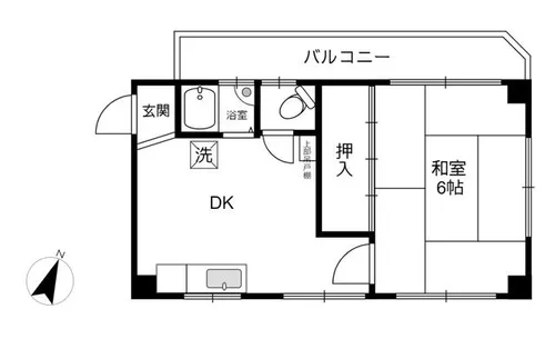 ハイツ熊内【4階】の間取り