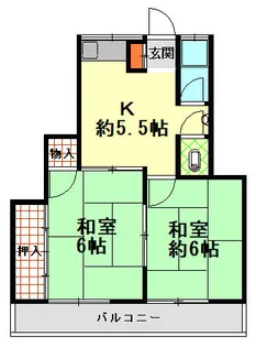 三和荘【2階】の間取り