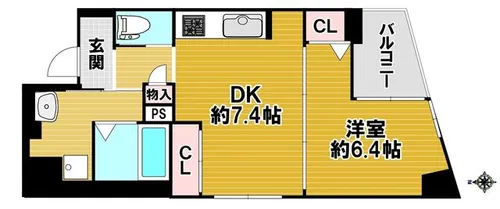 プリオーレ中山手【6階】の間取り