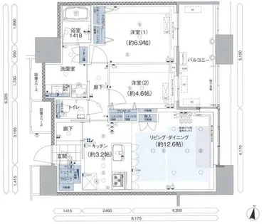 アイランドシティ オーシャン&フォレスト タワーレジデンス WEST棟【38階】の間取り