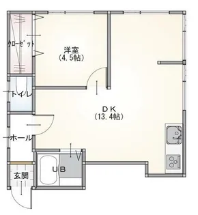 ハイツ元【3階】の間取り