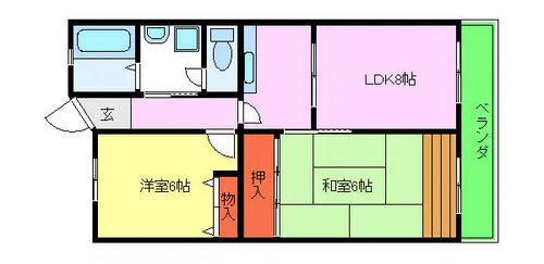 クレストK【102号室】の間取り