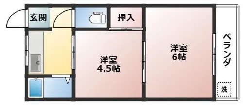松本文化B棟【203号室】の間取り