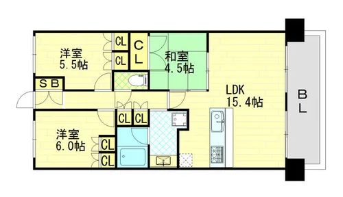 大阪府大阪市北区長柄西1丁目【マンション】の間取り