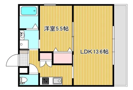 ベルフラワー嵐山【301号室】の間取り
