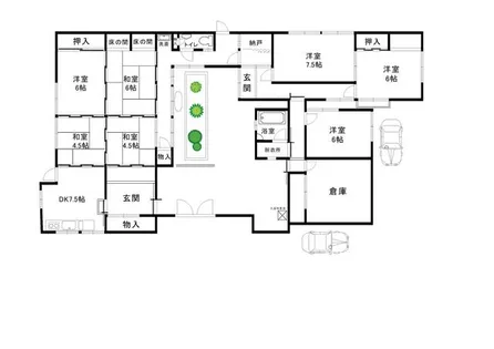 大阪府泉南市樽井5丁目【一戸建】の間取り