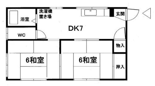 北野アパート【102号室】の間取り