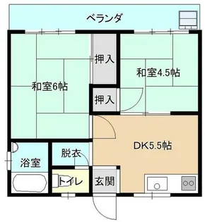 福岡県北九州市小倉北区原町1丁目【アパート】の間取り