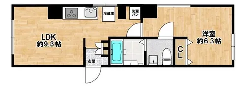 エスポアールポルト【26号室】の間取り