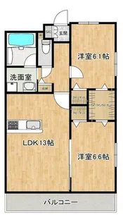 ソレイユルヴァン福津中央【203号室】の間取り